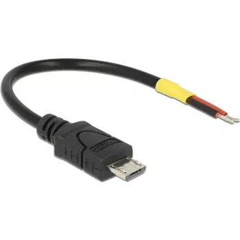 USB kabelis DeLOCK 82697 Micro-USB B 0.1 m Melns