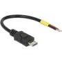 USB kabelis DeLOCK 82697 Micro-USB B 0.1 m Melns