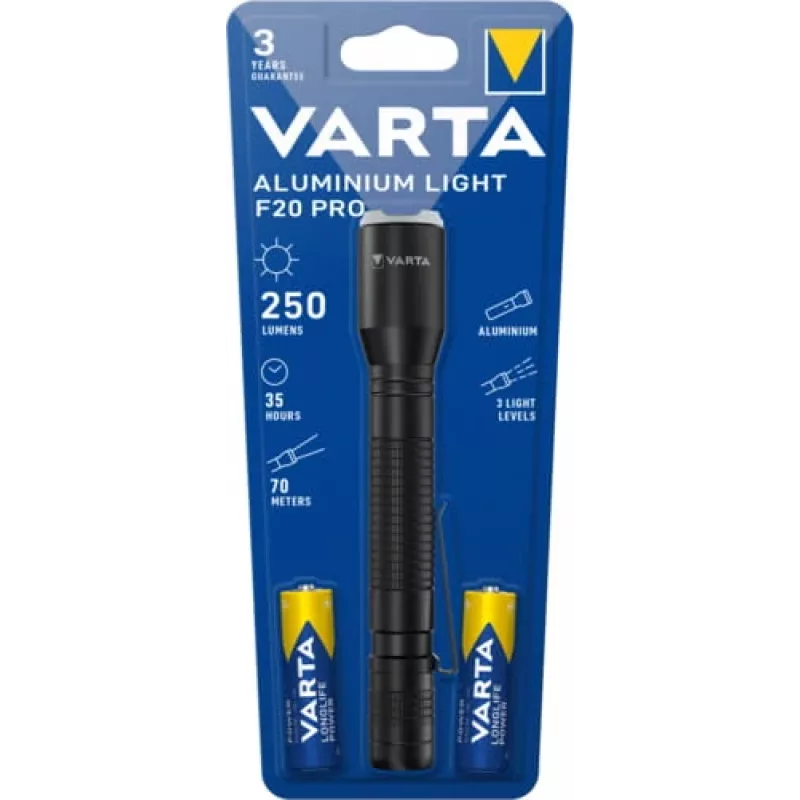 Rokas lukturis Varta Aluminium Light F20 Pro LED 250 lm 7 lampas