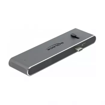 Dokinga stacija DeLOCK Dual USB Type-C ar HDMI, USB 3.2, SD, PD 3.0