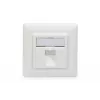 Digitus | Sienas plāksne Keystone moduļiem, Vācu tips, vidējā plāksne 50x50 mm, rāmis 80x80 mm | DN-93811
