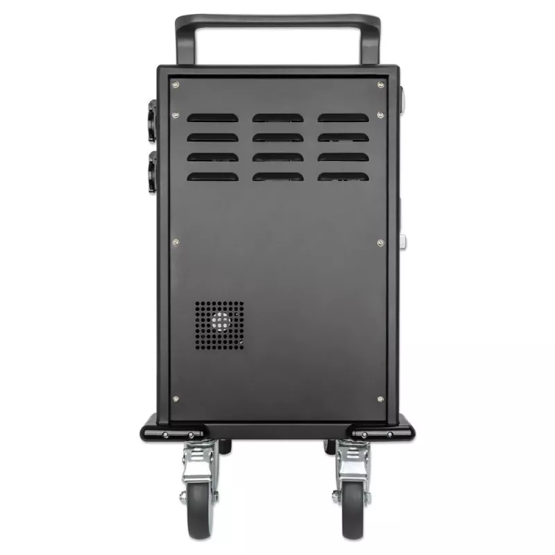 Manhattan uzlādes ratiņi 32 nodalījumiem, iPad līdz 13 collām, MacBook Air līdz 13 collām un Chromebook līdz 14 collām, izmantojot USB-C, arī citiem planšetdatoriem/viedtālruņiem (ar ierīces USB-C kabeli), nodalījumi 330x22x235 mm, ierīču uzlādes kabeļi n