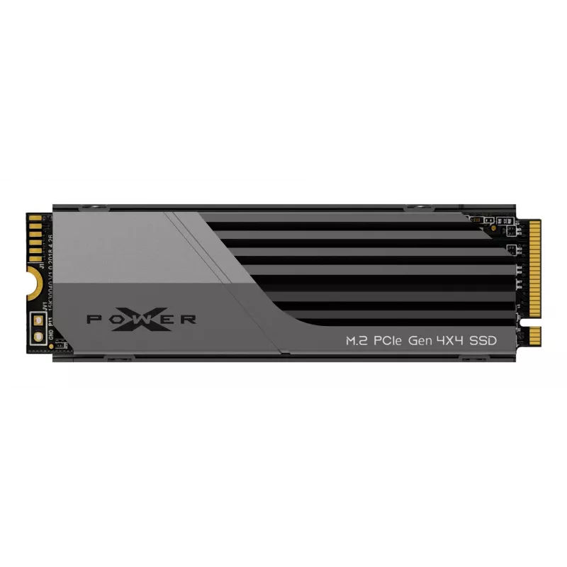 M.2 NVMe cietvielu disks Silicon Power 1 TB PCIe 4.0 (2280) — Lasīšana 7000 MB/s, Rakstīšana 6000 MB/s, Radiators, 3D NAND, NVMe 2.0