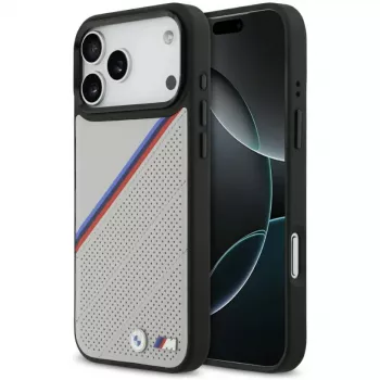 BMW | Aizmugurējais vāciņš | Apple | iPhone 17 Pro Max | Āda | Pelēks | MagSafe