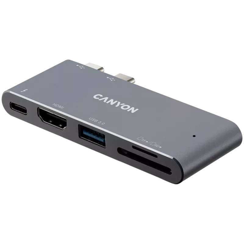 CANYON centrmezgls DS-5 5in1 Thunderbolt 3 4k Space Grey