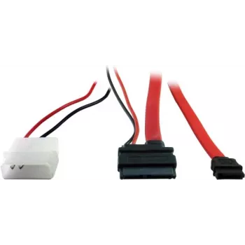 Inter-Tech - SATA adapteris - Slimline SATA uz iekšējo barošanas avotu, 4 kontaktu, SATA - 15 cm - sarkans (88885323)