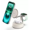 Bezvadu USB lādētājs Belkin Qi2 WIZ040KQSD — 25W, USB barošana, 1,5 m kabelis, balts, viedtālrunim viedpulkstenim austiņām fitnesa izsekotājam