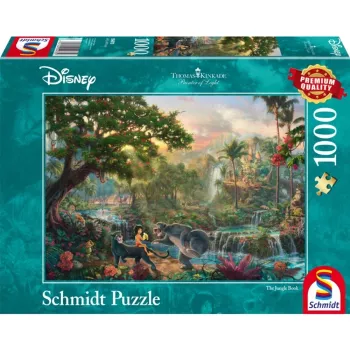 Galda spēle Schmidt Spiele 4059473 — 1000 gabali, Džungļu grāmatas multfilmu ilustrācijas, 693 mm platums