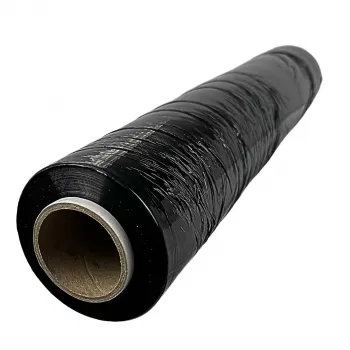 Stretch plēve BESTPAK 23 µm melna, ruļļa platums 1,5 m, serde 1,2 collas, polietilēns