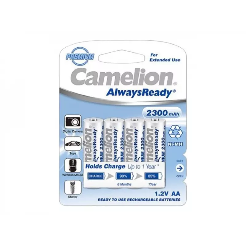 Camelion | AA/HR6 | 2300 mAh | AlwaysReady uzlādējamās baterijas Ni-MH | 4 gab.