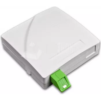 Lightwin FTTx sienas kārba 2x SC simplex savienotājiem, bez pigteilu, balta FTTx (FTTH WALL OUTLET 2)