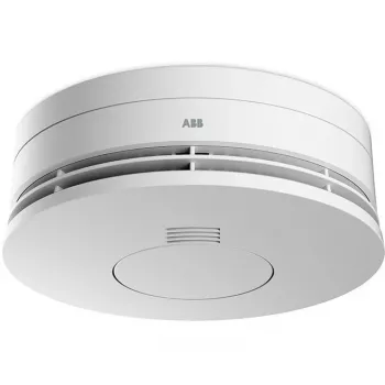 Dūmu detektors Busch-Jaeger 2CKA006800A2718 fotoelektrisks atstarojošs savienojams vadu, Ø12 cm, H47,5 mm
