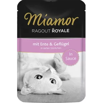 Mitrā kaķu barība Miamor Ragout Royale 74072 Pīle Pieaugušiem kaķiem 100 g, bez sojas, paciņa