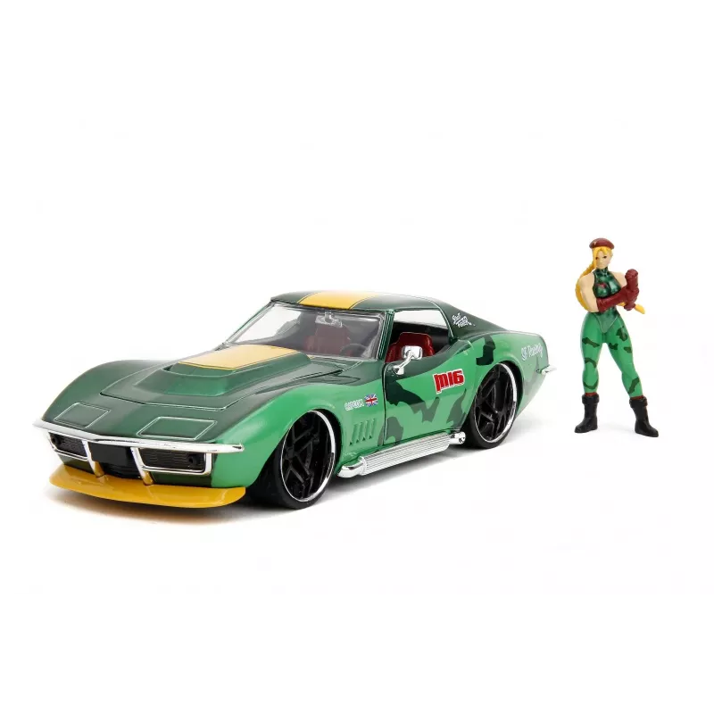Auto Jada Toys Street Fighter 1969 Chevrolet 1:24 metāliska zaļa