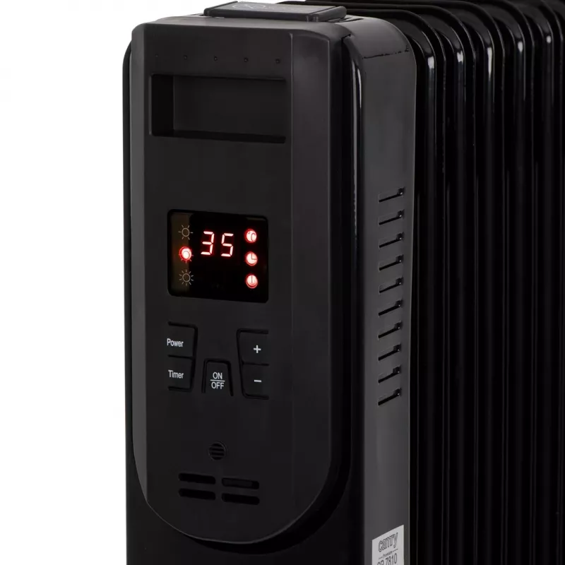 Camry | Sildītājs | CR 7810 | Eļļas radiators | 2000 W | Jaudas līmeņu skaits 3 | Melns