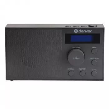 Radio DENVER DAB-51B — kompakts digitālais radio ar DAB+/FM/AM, melns