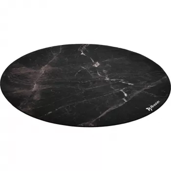 Grīdas paklājiņš krēslam Arozzi Zona Round Floor Pad — Melns Marble, apaļš aizsargpaklājiņš cietām grīdām un grīdām ar zemu paklāju