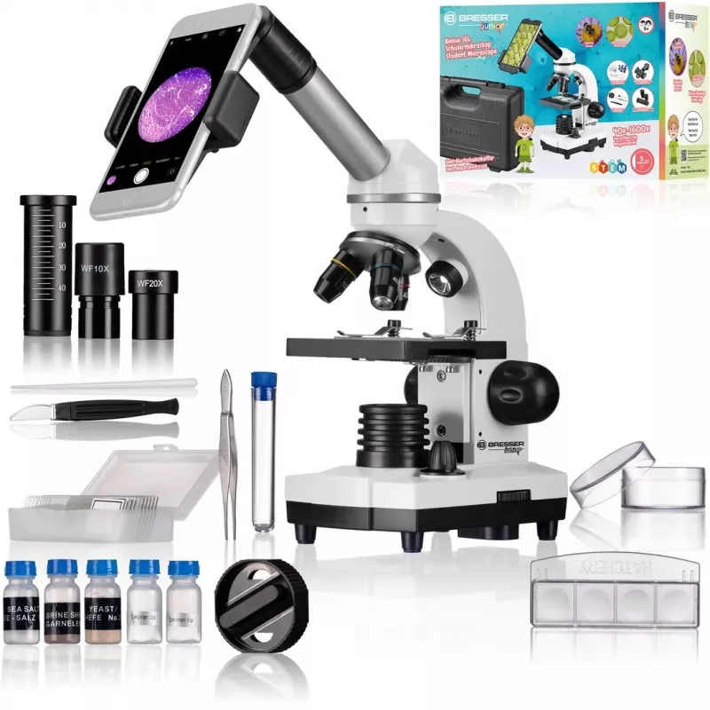 Optiskais mikroskops Bresser JUNIOR Biolux SEL 1600x 40x līdz 1600x