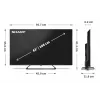 Sharp 43HP6265E TV Google UHD Melns