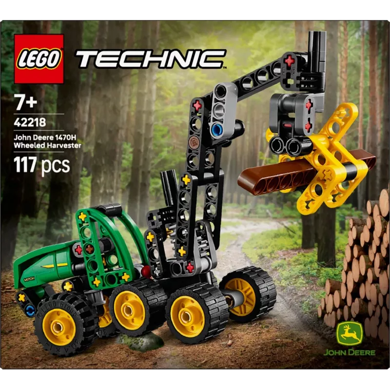 LEGO TECHNIC 42218 John Deere 1470H Riteņu Harvesteris