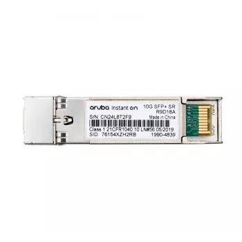 HPE Networking Instant on 10G SFP+ LC SR raiduztvērējs for Connections up to 300 Meters (R9D18A)