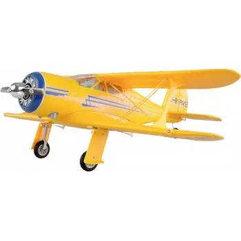 RC lidmašīna Amewi AMXFlight Beech D17s 3D/6G RTF — dzeltena, lidošanai gatavs modelis