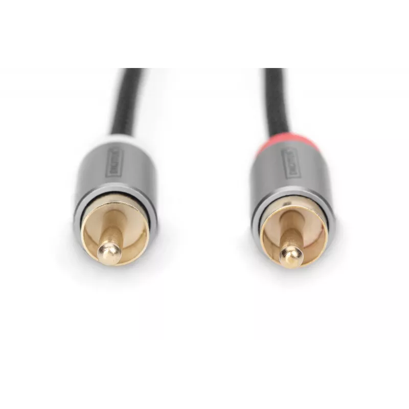 Digitus | Stereo 3,5 mm uz 2 RCA sadalītājs Y, tēviņš uz tēviņu | DB-510330-018-S | 3,5 mm stereo | 2x RCA spraudnis