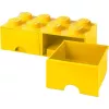 LEGO Drawer Brick 8 — dzeltens (modelis 40061732) uzglabāšanas atvilktne klucīšiem un mazām detaļām