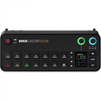 Rode RØDECaster Video Video un audio producēšanas konsole, līdz 6 video avotiem, divi priekšpastiprinātāji, divi iekšējie bezvadu uztvērēji