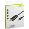 Goobay USB-C uz HDMI kabelis 4K 60 Hz 1 m melns - -Spraudnis> HDMI (75696)