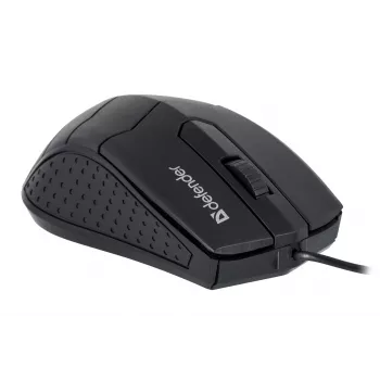 Optiskā pele abām rokām DEFENDER HIT MB-530 — 1000 DPI, USB Type-A, melna, 1,5 m vads