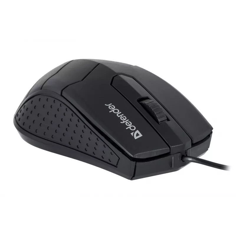 Optiskā pele abām rokām DEFENDER HIT MB-530 — 1000 DPI, USB Type-A, melna, 1,5 m vads
