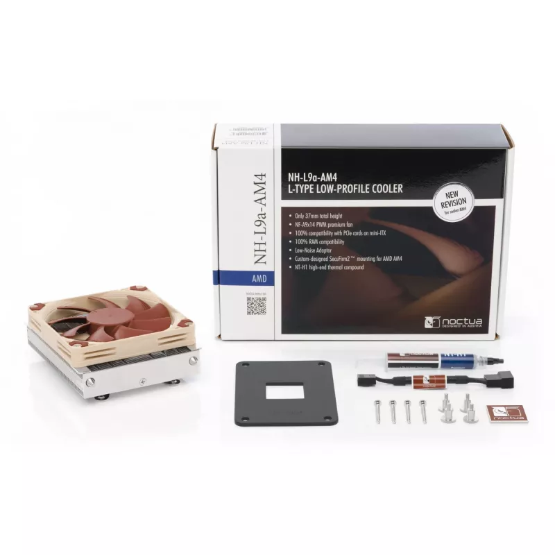 Noctua NH-L9a-AM4 Procesora dzesētājs 9.2 cm Bēšs, Niķelis