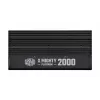 Barošanas bloks Cooler Master X Mighty Platinum 2000W 230V, ATX 24-pin, 80 PLUS Platinum, melns, 120 mm ventilators