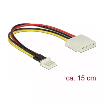 Iekšējais barošanas kabelis DeLOCK 85456 0,15 m Floppy uz Molex
