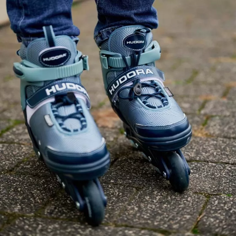 Inline skates HUDORA Leon 2.0, regulējams izmērs 37–40, zils/pelēks