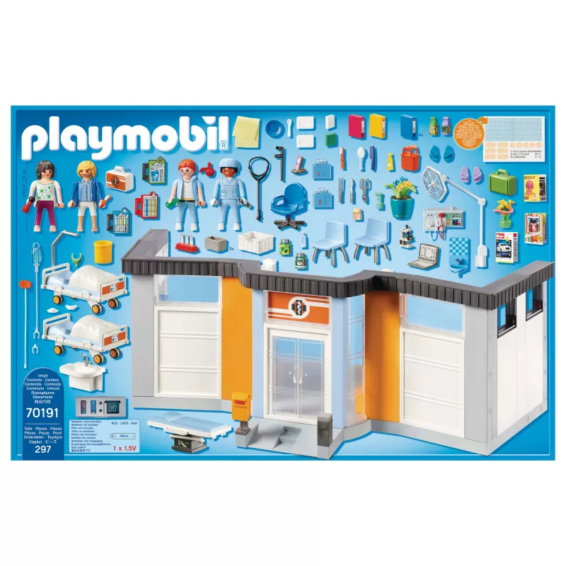 Rotaļu figūriņa Playmobil 70191 Mēbelēta slimnīcas nodaļa 297 gab.