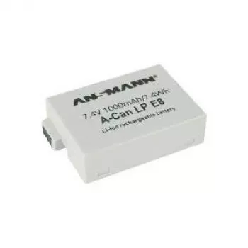 Ansmann A-Can LP-E8 - Kameras baterija Li-Ion 1000 mAh - priekš Canon EOS 550, 600, 650, 700, Kiss X4, Kiss X5, Rebel T2i, Rebel T3i, Rebel T4i, Rebel T5i