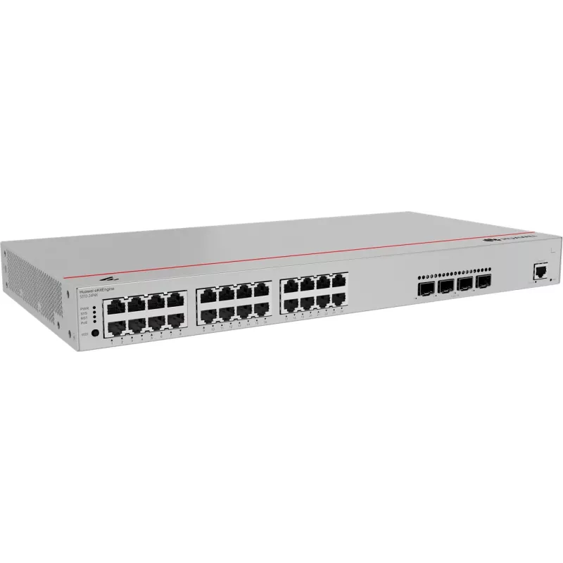 Huawei S310-24P4X Gigabit PoE viedais slēdzis, 4x SFP+ 24x PoE, 4x SFP+, montējams statnē