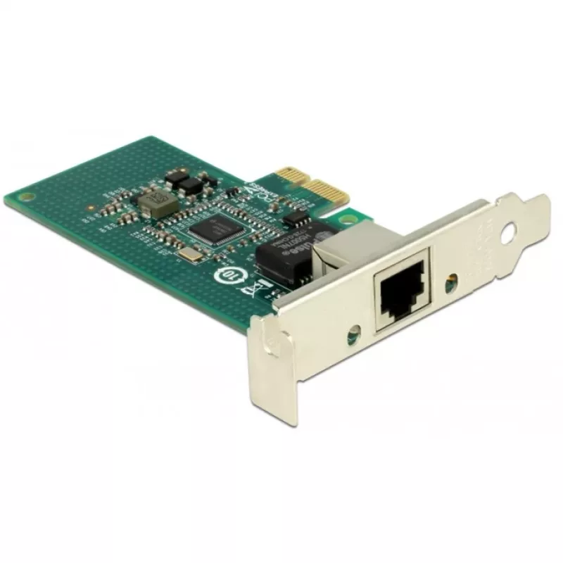 DeLock PCI Express karte > 1 x Gigabit LAN - tīkla adapteris - PCIe 2.1 Low-Profile - Gigabit Ethernet