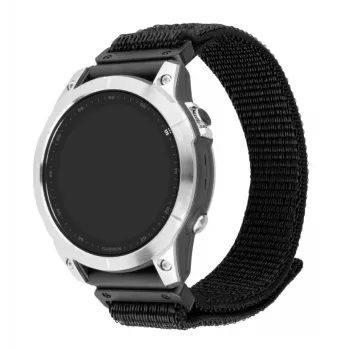FIXED maināma 22 mm sporta siksniņa Garmin QuickFit — 160–210 mm, melna