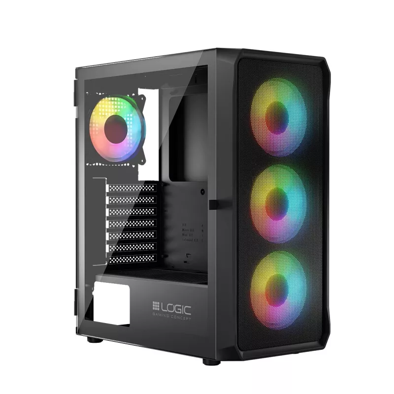 Datora korpuss Logic Concept Portos ARGB ATX melns