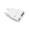 Strāvas adapteris NATEC Ribera NUC-2376 — 1× USB-A, 1× USB-C, 3 A izeja