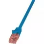 Logilink RJ45 tīkla savienojuma kabelis CAT 6 U/UTP [1x RJ45 spraudnis - 1x RJ45 spraudnis] 2 m zils, liesmu slāpējošs, m (CQ2056U)