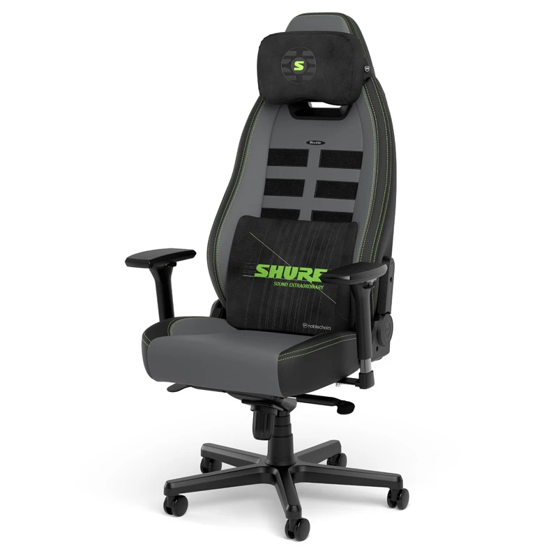 Atmiņas putu spilvenu komplekts noblechairs Shure Edition GAGC-343 — jostasvietas un galvas balsta spilveni