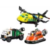 LEGO CITY 60505 Lidmašīna, Servisa Kravas Automašīna un Gaisa Spilvenu Kuģis