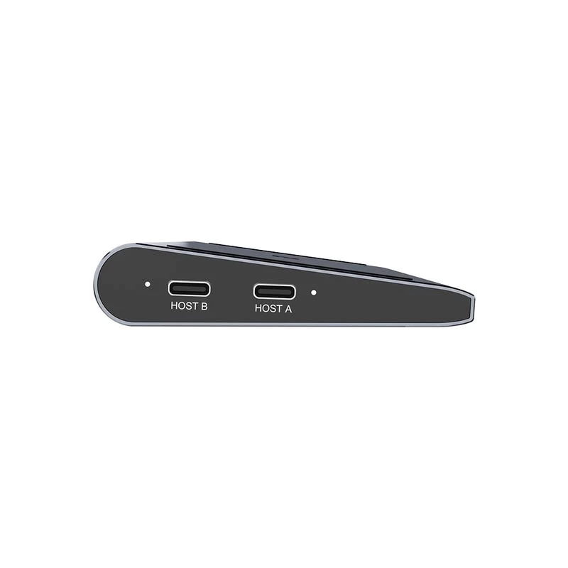 KVM slēdzis Unitek D1106AGY01 USB-C trīskāršs 4K dokstacija ar KVM, 3x USB-A, 5x USB-C, HDMI×2, DP×1, RJ-45, SD lasītājs, 3840×2160@60Hz, alumīnijs