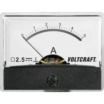 Voltcraft AM-60X46/5A/DC instalācijas mērinstruments AM-60X46/5A/DC 5 A magnetoelektriskais mērinstruments (AM-60X46/5A/DC)