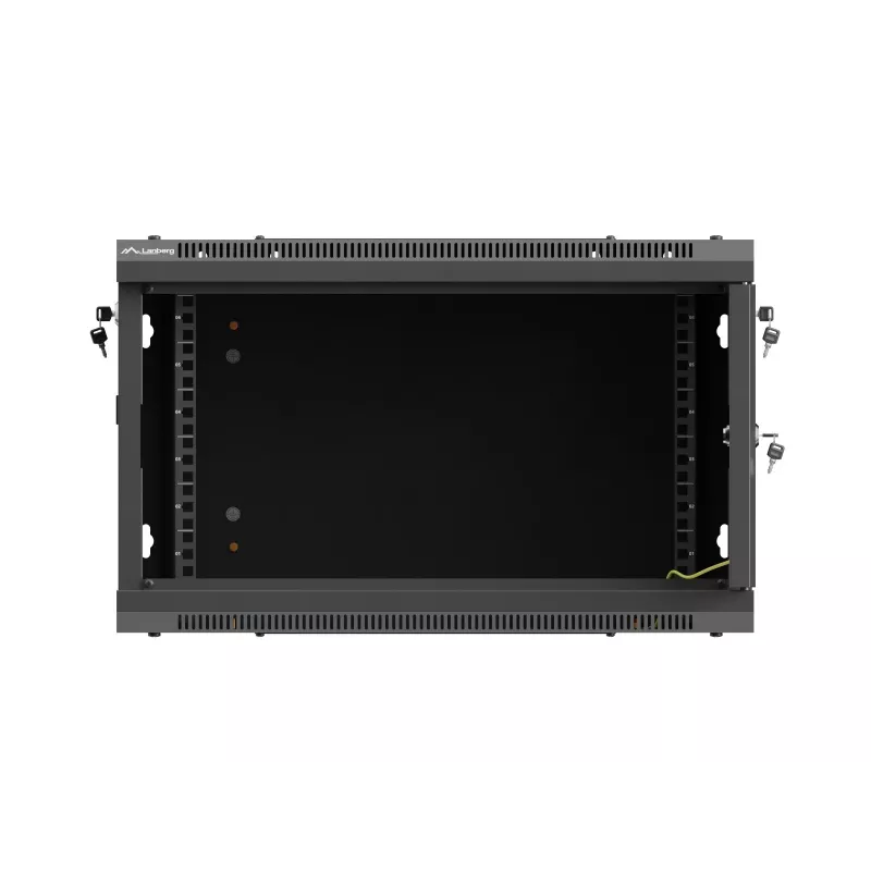 Sienas stiprinājuma skapis 19 inch 6U 600x600 melns