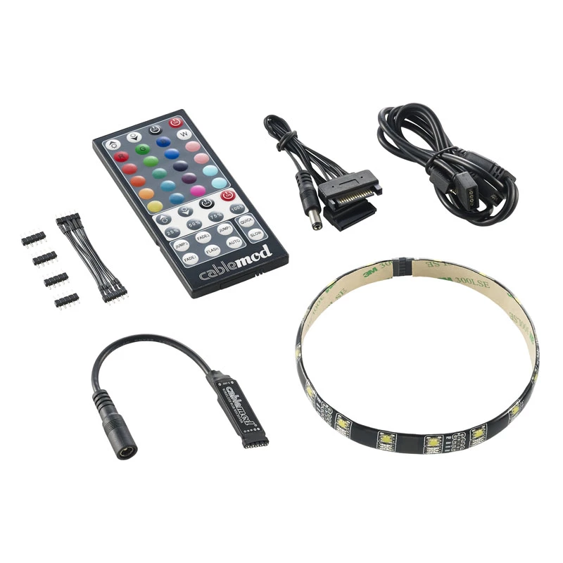 Universāla LED lente Cablemod CM-LED-30-D30RGBW-RK 300 mm iekštelpām